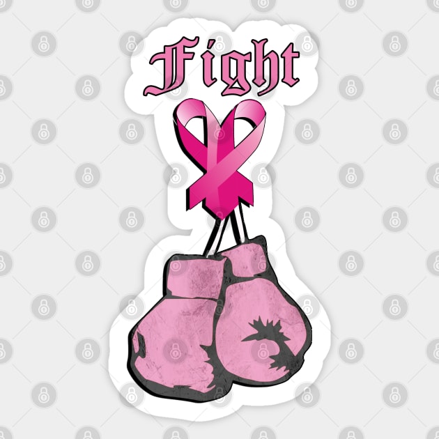 Breast Cancer Awareness Go Pink for October Inspirational Quote FIGHT Survivor Gifts Sticker by tamdevo1